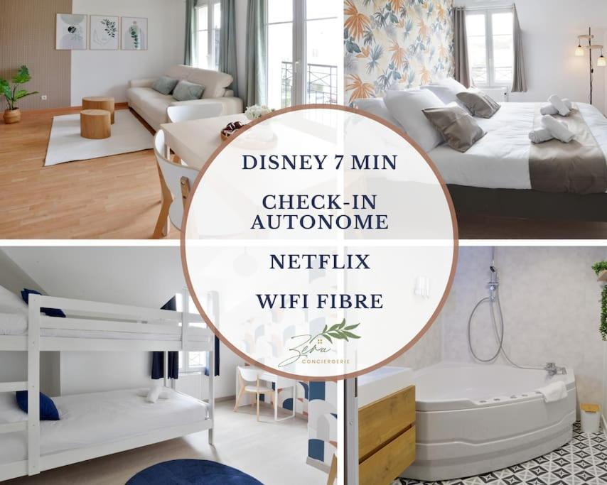 Ferienwohnung Sesame Duplex Disneyland Paris Netflix 6 Personnes Et 1 Bebe Avec Parking Bailly-Romainvilliers Exterior foto